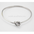 Factory Hot Sale Wire Stainless Steel Heart Bangle Bracelet